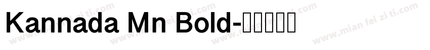 Kannada Mn Bold字体转换